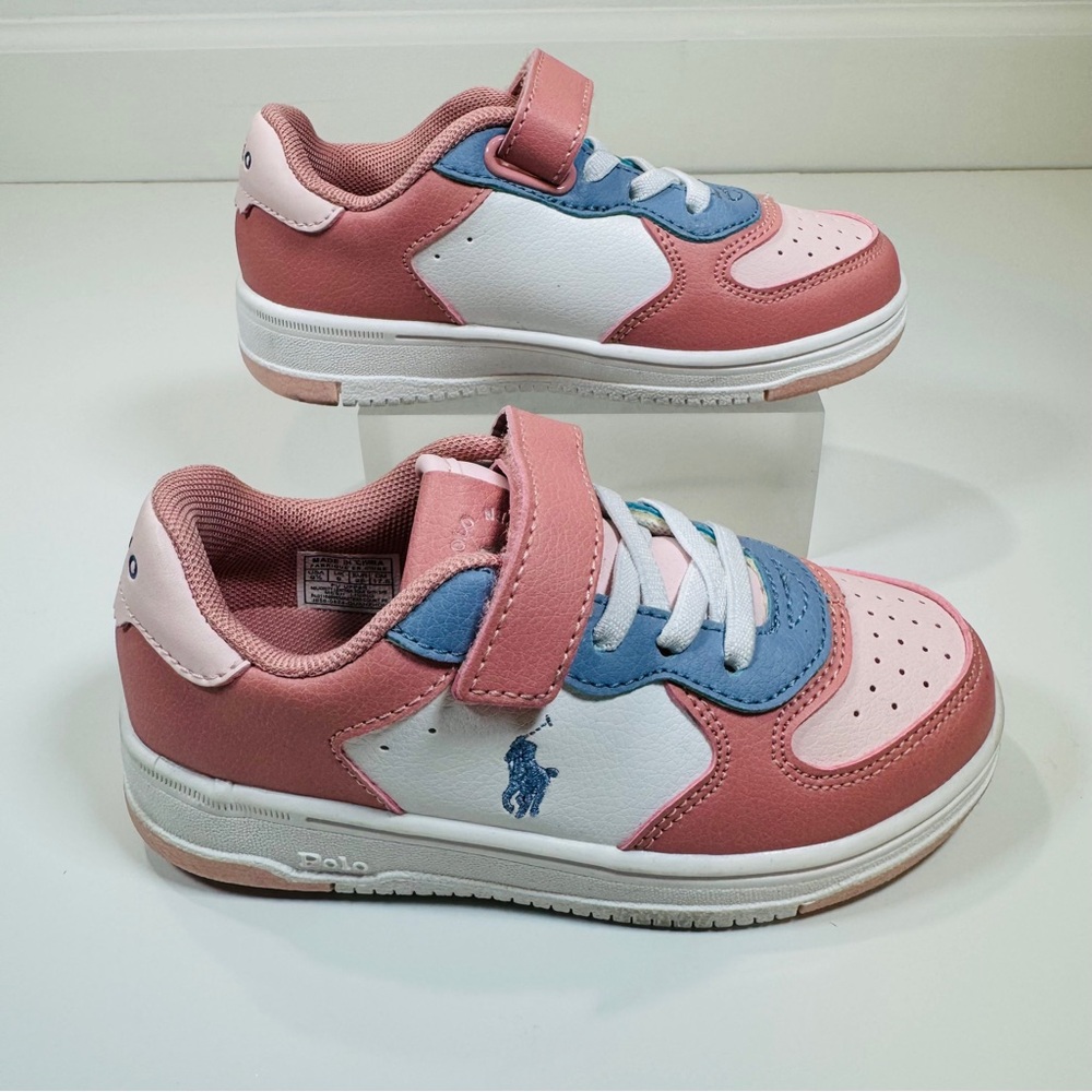 Polo Ralph Lauren Toddler Girls Masters Court Fastening Strap Casual Sneakers - Picture 3 of 11